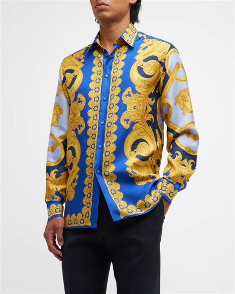 buy mens versace silk shirts|Versace men silk shirt sale.